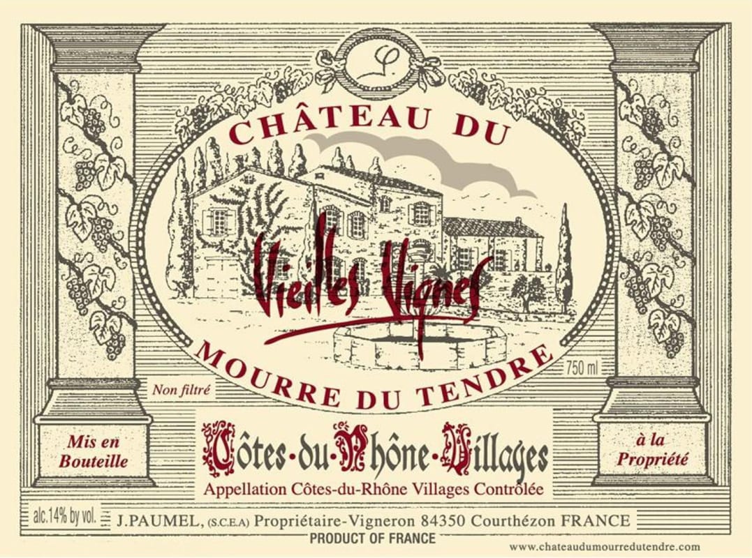 Mourre du Tendre Cotes-du-Rhone-Villages Vieilles Vignes 2007 Front Label