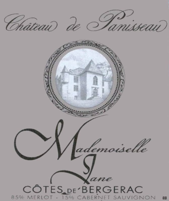 Chateau de Panisseau Cotes de Bergerac Mamoiselle Jane 2012 Front Label
