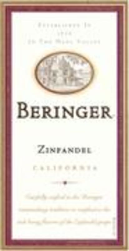 Beringer White Zinfandel 2000 Front Label