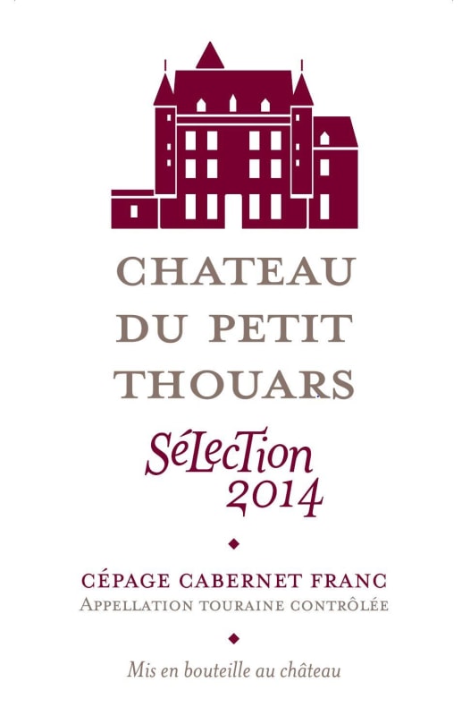 Chateau du Petit Thouars Touraine Selection 2014 Front Label