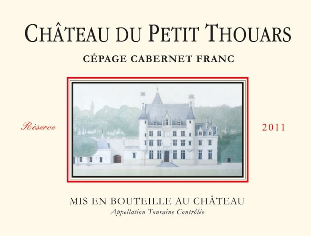 Chateau du Petit Thouars Touraine Reserve 2011 Front Label