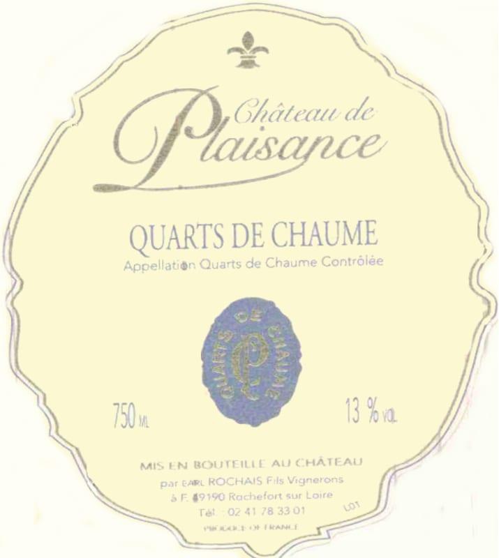Chateau Plaisance Quarts de Chaume 2011 Front Label