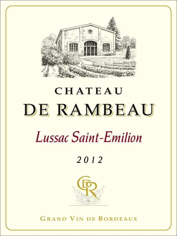 Chateau de Rambeau Lussac Saint-Emilion 2012 Front Label