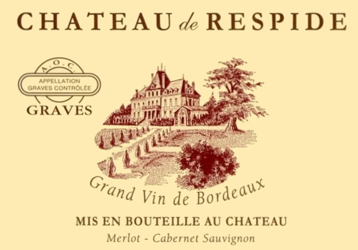 Chateau de Respide Graves 2014 Front Label