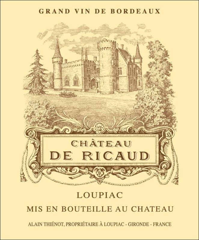 Chateau de Ricaud Loupiac 2010 Front Label
