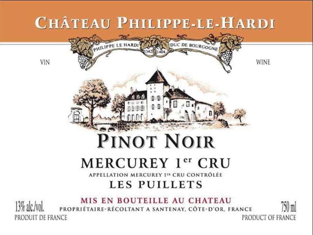 Chateau de Santenay Mercurey Philippe-Le-Hardi Les Puillets Premier Cru 2008 Front Label