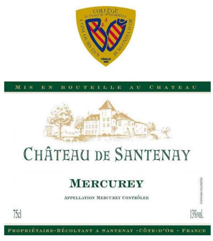 Chateau de Santenay Mercurey Blanc 2010 Front Label