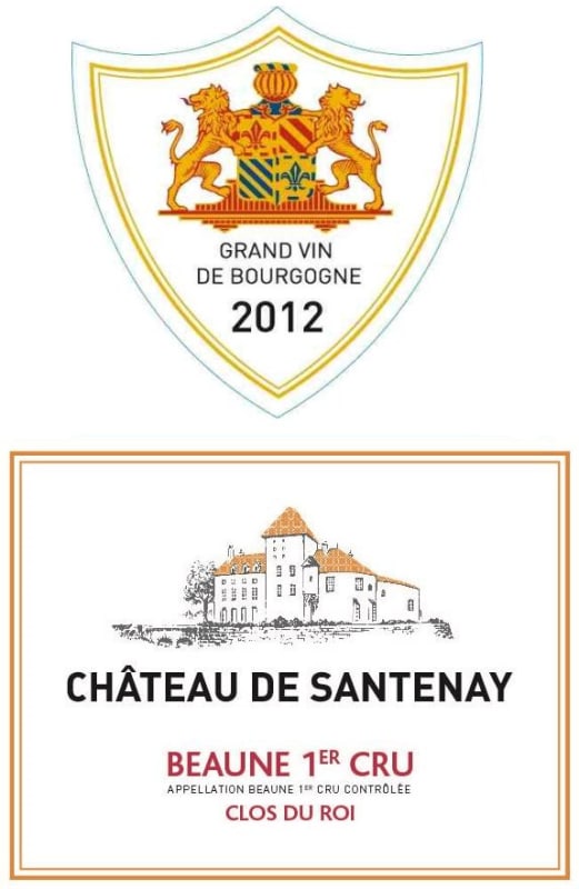 Chateau de Santenay Beaune Clos du Roi Premier Cru 2012 Front Label