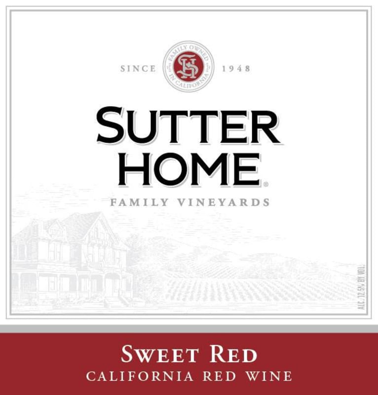 Sutter Home Red 2010 Front Label