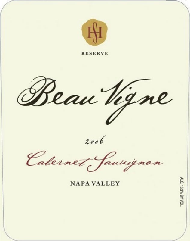 Beau Vigne Reserve Cabernet Sauvignon 2006 Front Label