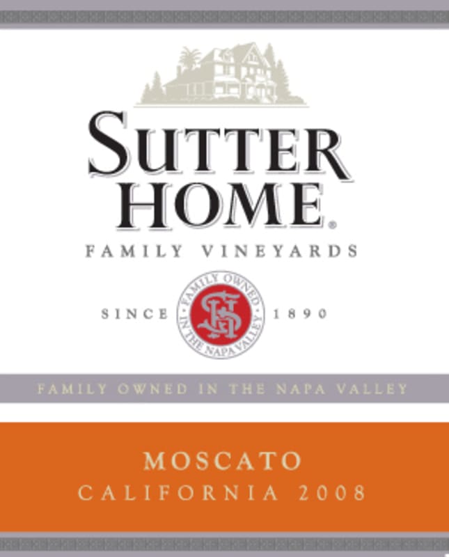 Sutter Home Moscato 2008 Front Label