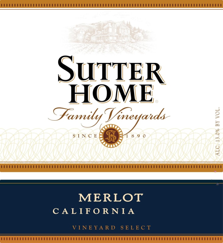 Sutter Home Merlot 2007 Front Label