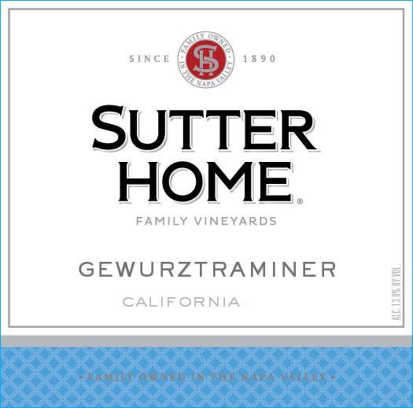 Sutter Home Gewurztraminer 2012 Front Label