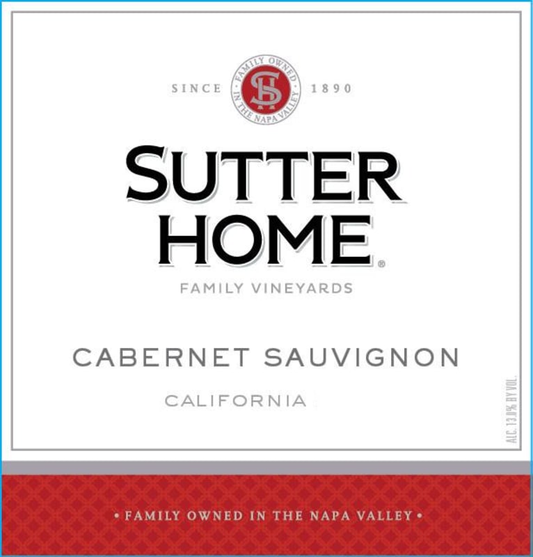 Sutter Home Cabernet Sauvignon 2012 Front Label