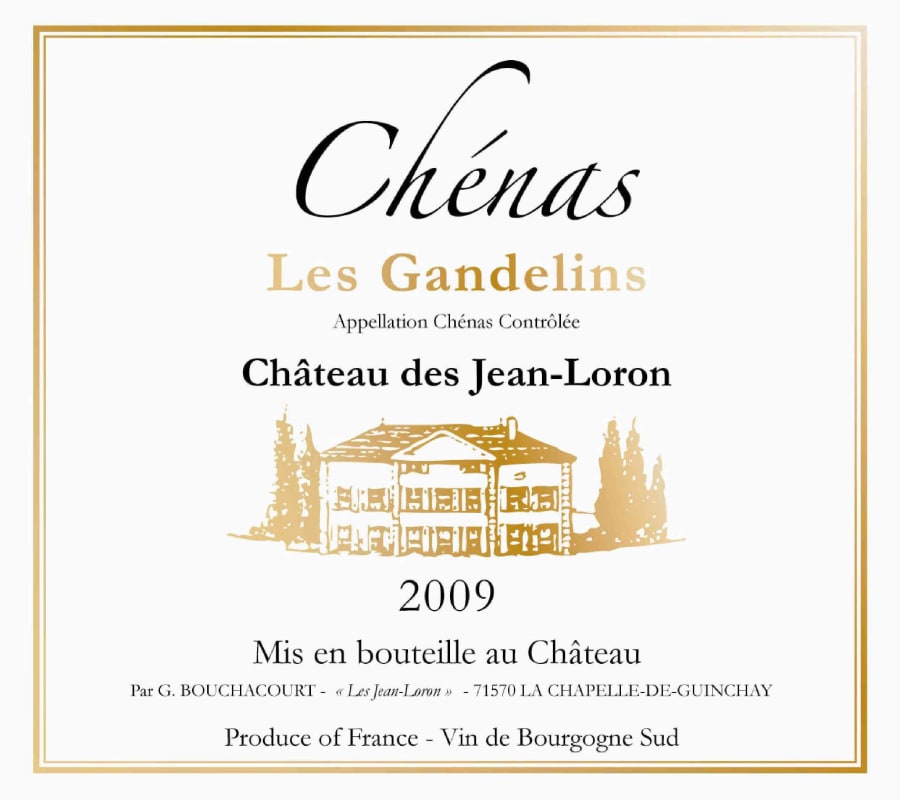 Chateau des Jean-Loron Chenas Les Gandelins 2009 Front Label