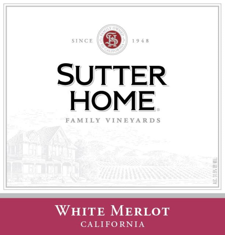 Sutter Home White Merlot 2004 Front Label