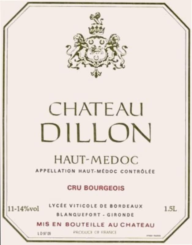 Chateau Dillon Haut-Medoc 2006 Front Label