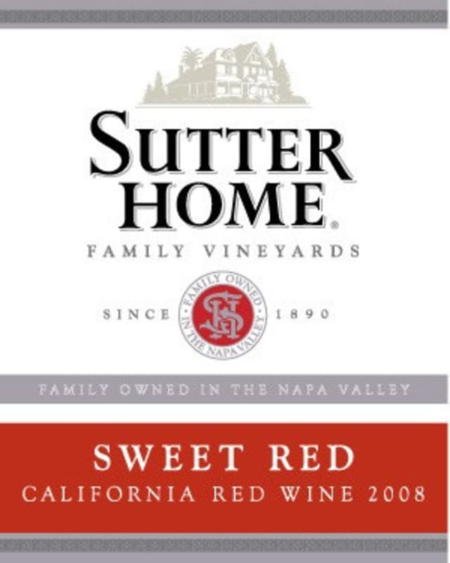 Sutter Home Sweet Red 2008 Front Label