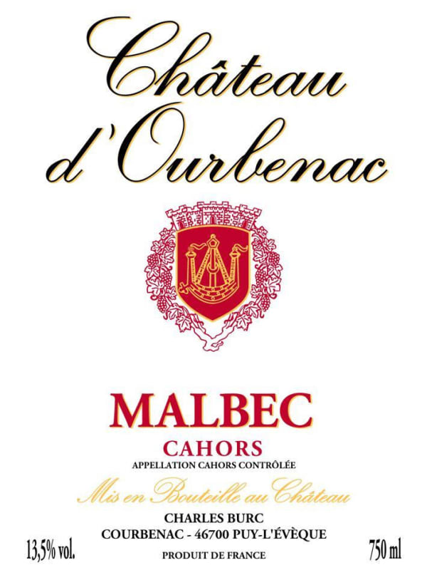 Chateau d'Ourbenac Malbec 2009 Front Label