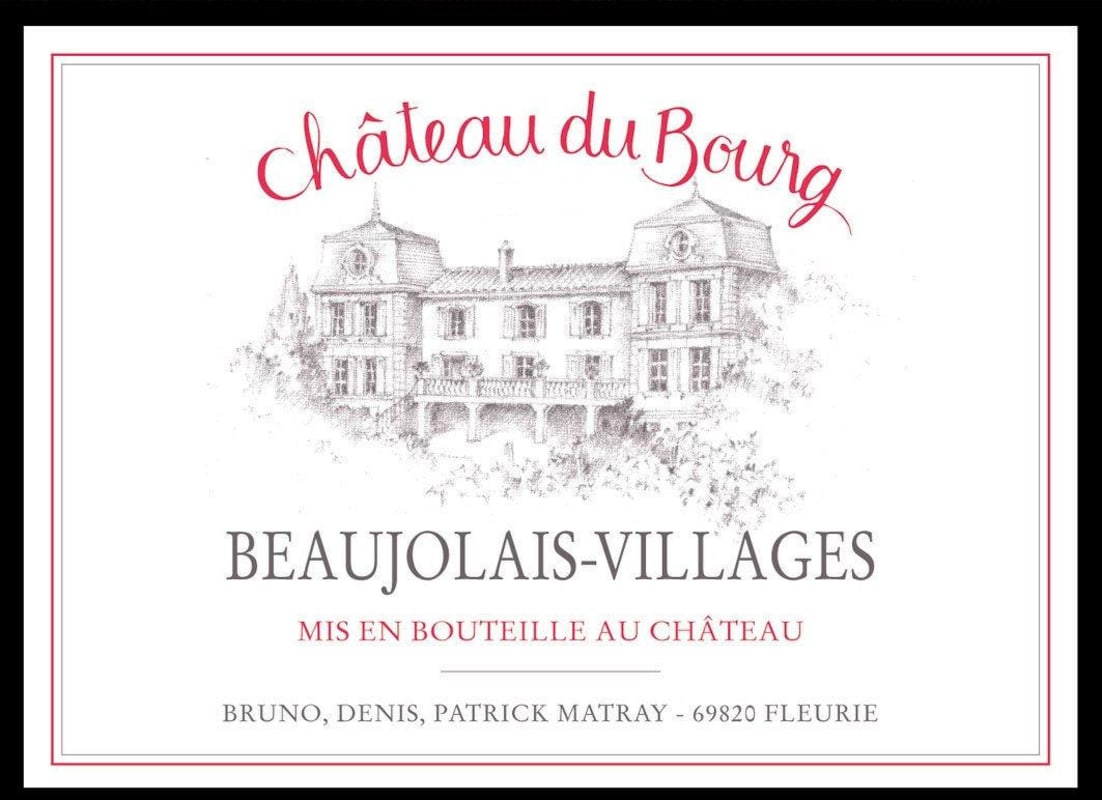 Chateau du Bourg Beaujolais Villages 2015 Front Label