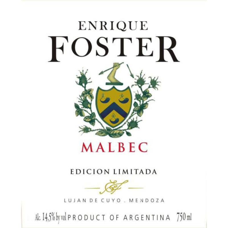 Enrique Foster Edicion Limitada Malbec 2005 Front Label