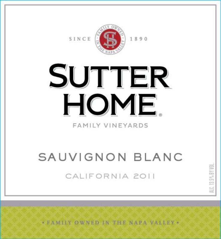 Sutter Home Sauvignon Blanc 2011 Front Label