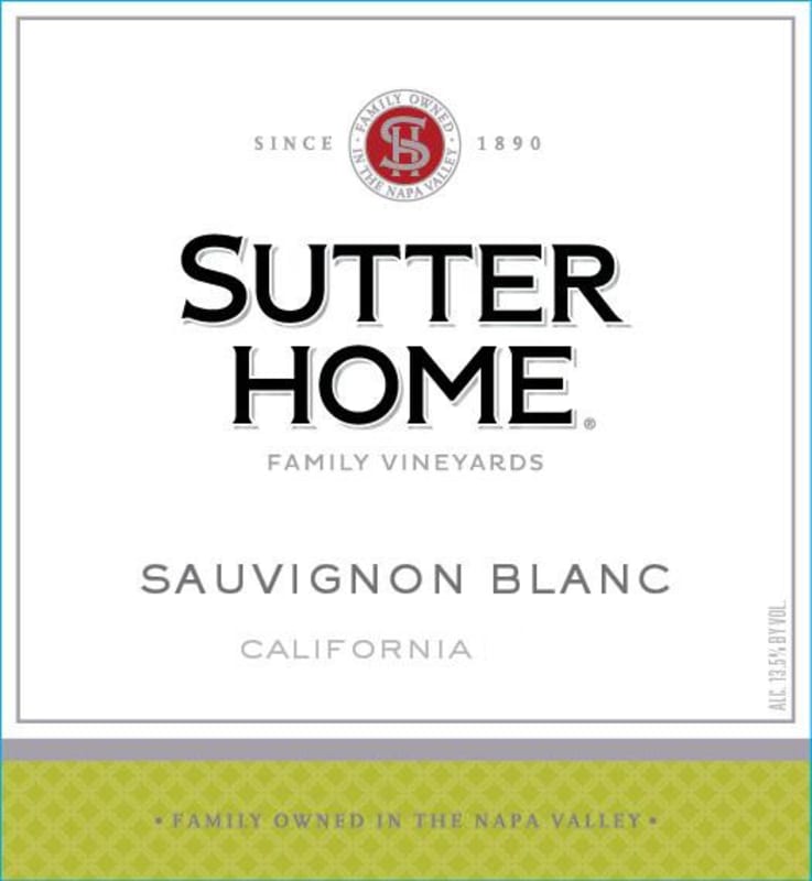 Sutter Home Sauvignon Blanc 2012 Front Label