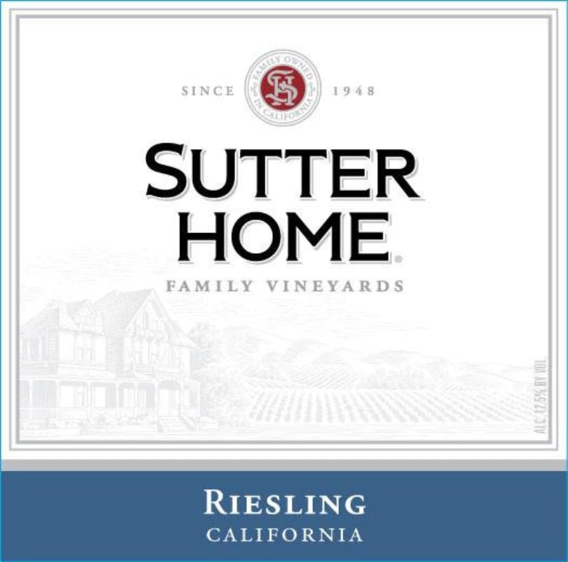 Sutter Home Riesling 2010 Front Label