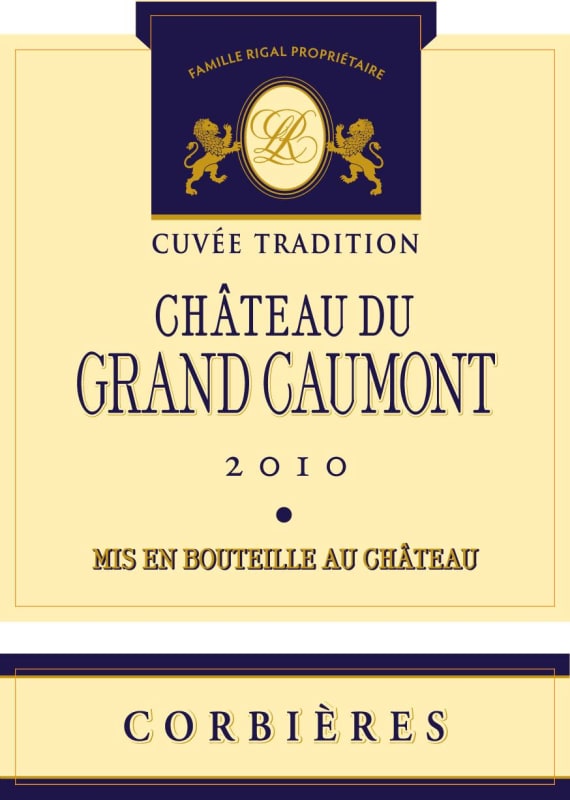 Chateau du Grand Caumont Corbieres Cuvee Tradition 2010 Front Label