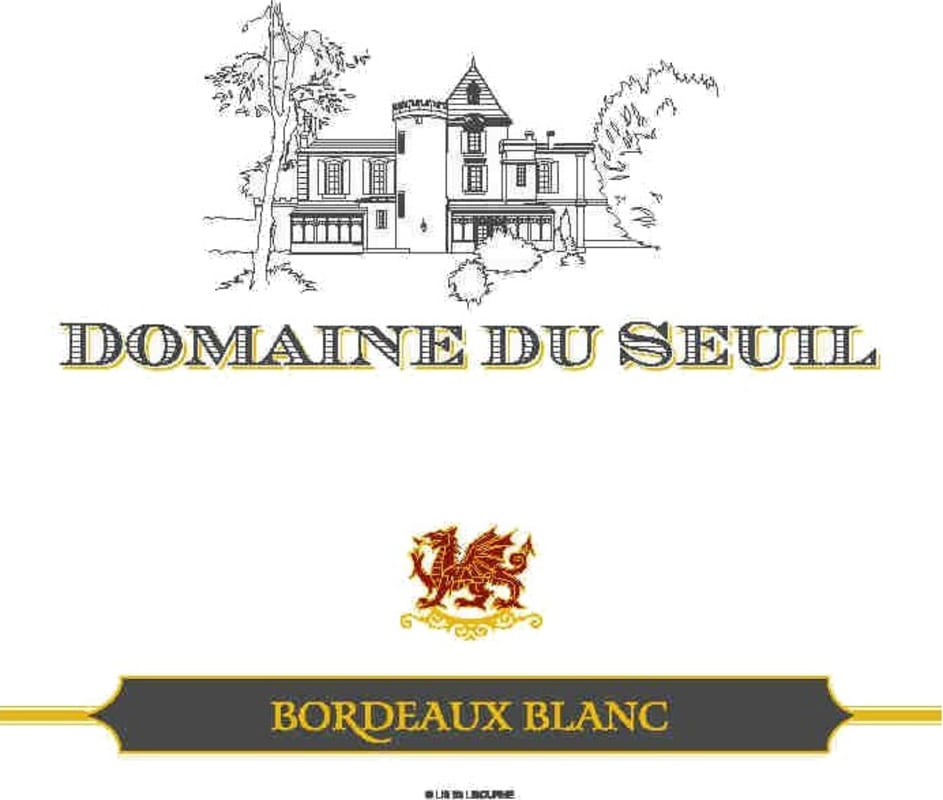 Chateau du Seuil Bordeaux Domaine du Seuil Blanc 2009 Front Label