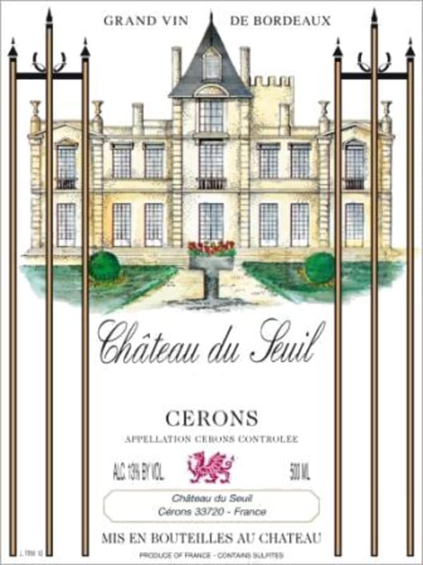 Chateau du Seuil Cerons 2014 Front Label