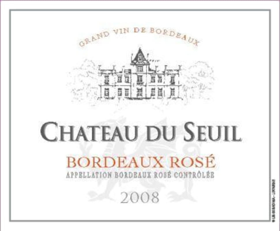 Chateau du Seuil Bordeaux Rose 2008 Front Label