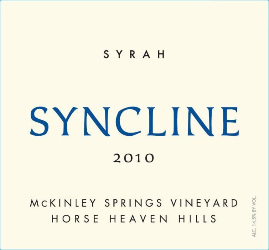 Syncline McKinley Springs Vineyard Syrah 2010 Front Label