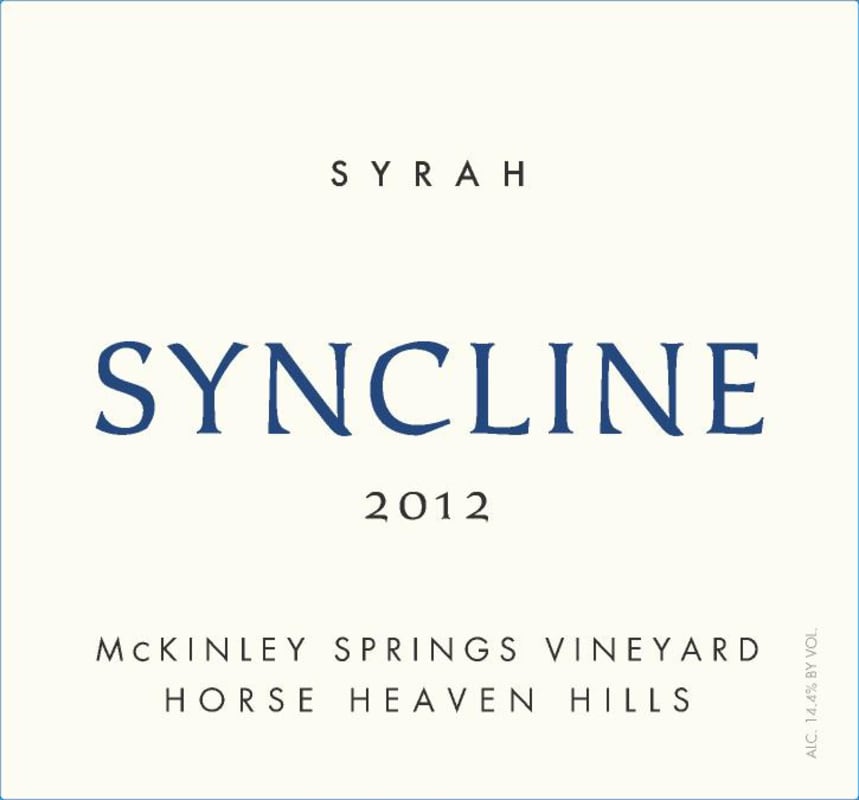 Syncline McKinley Springs Vineyard Syrah 2012 Front Label