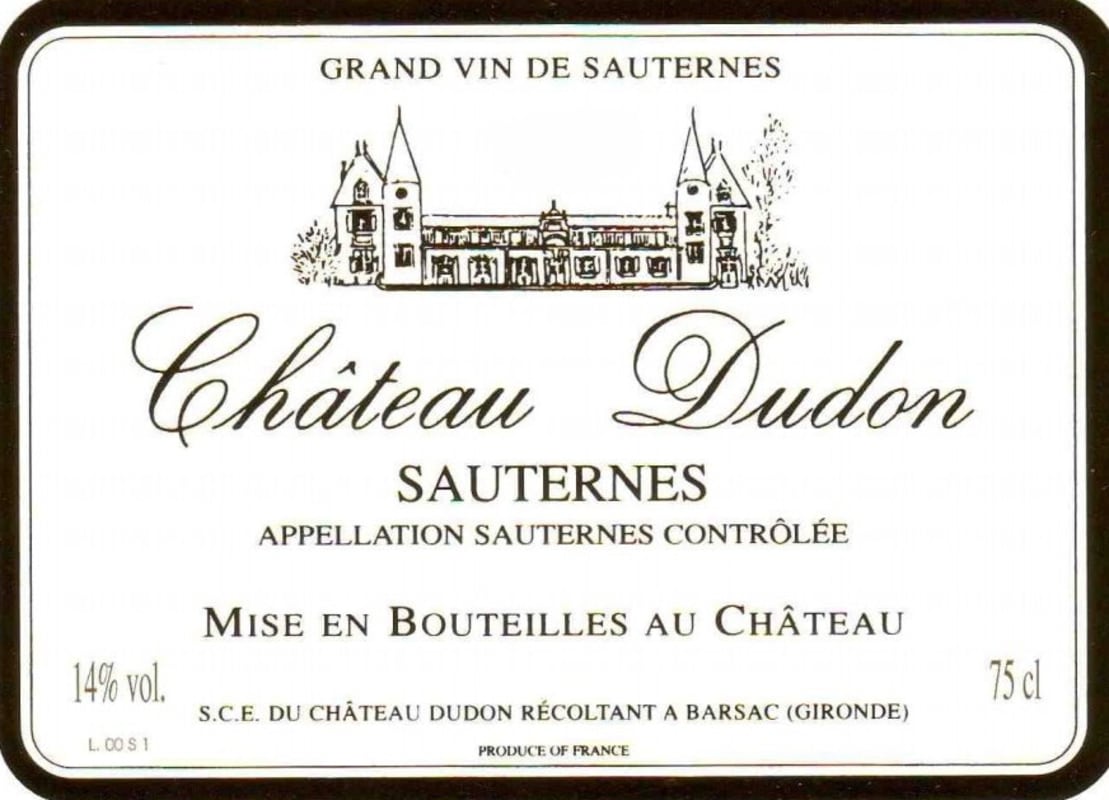 Chateau Dudon Sauternes 2006 Front Label