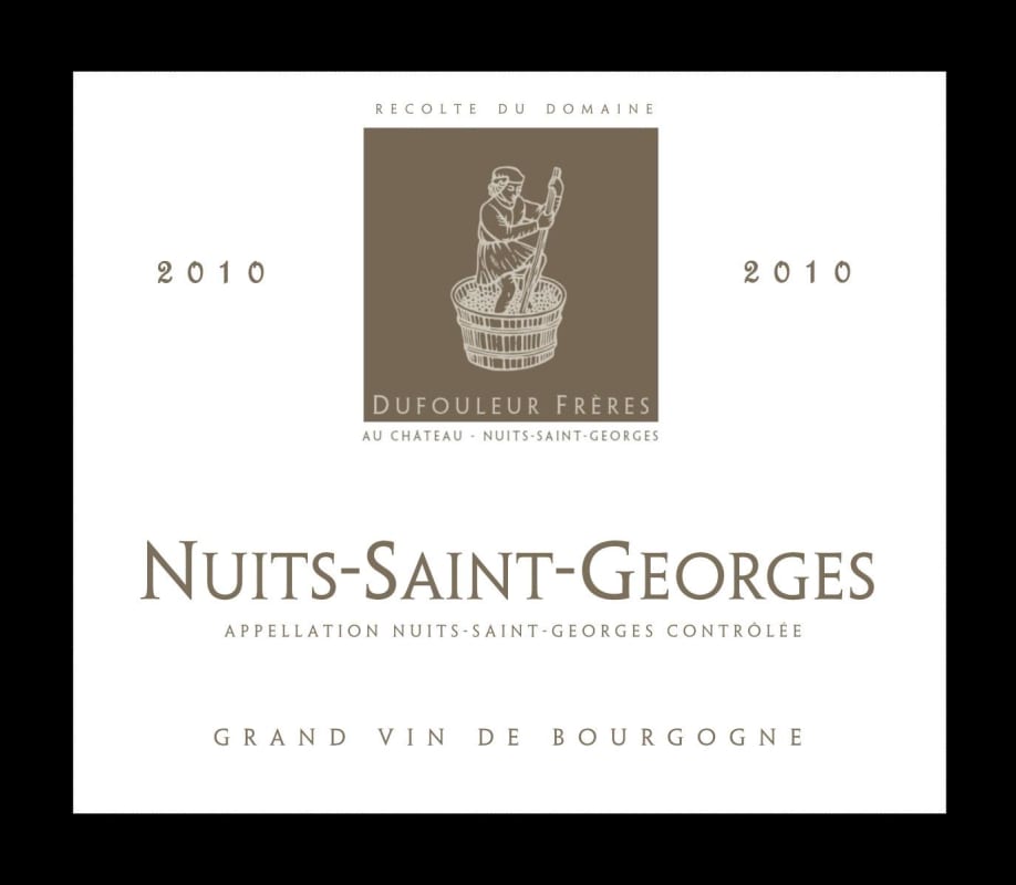 Chateau Dufouleur Freres Nuits-Saint-Georges 2010 Front Label