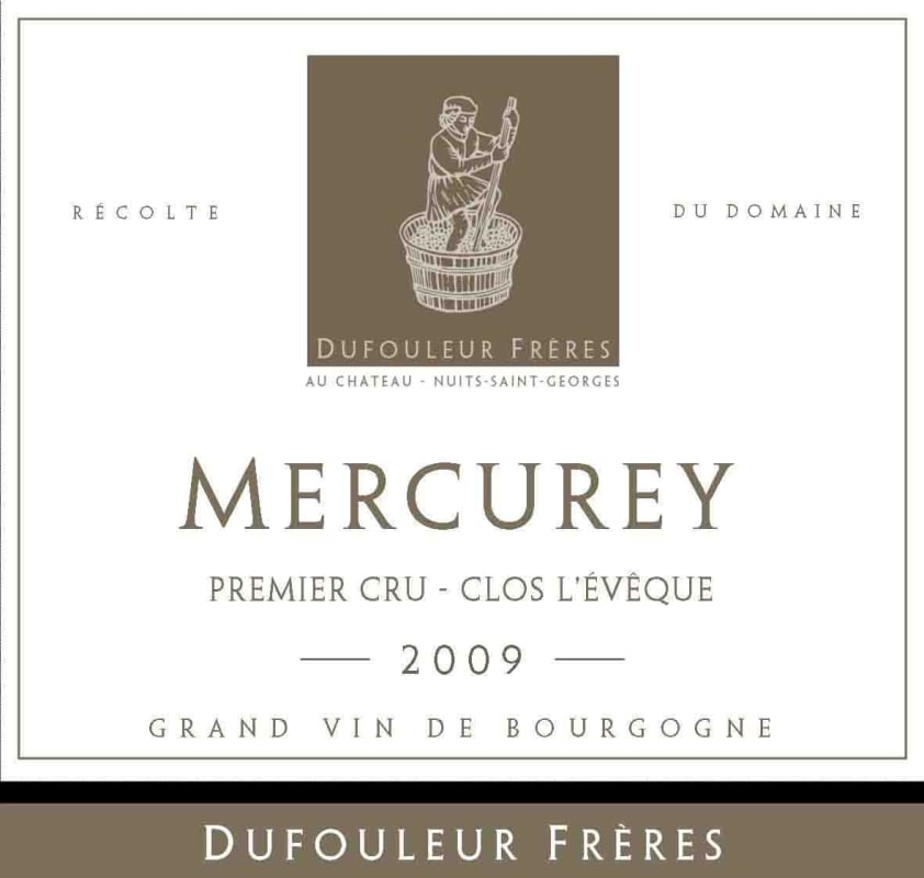 Chateau Dufouleur Freres  Mercurey Clos l'Eveque Premier Cru 2009 Front Label