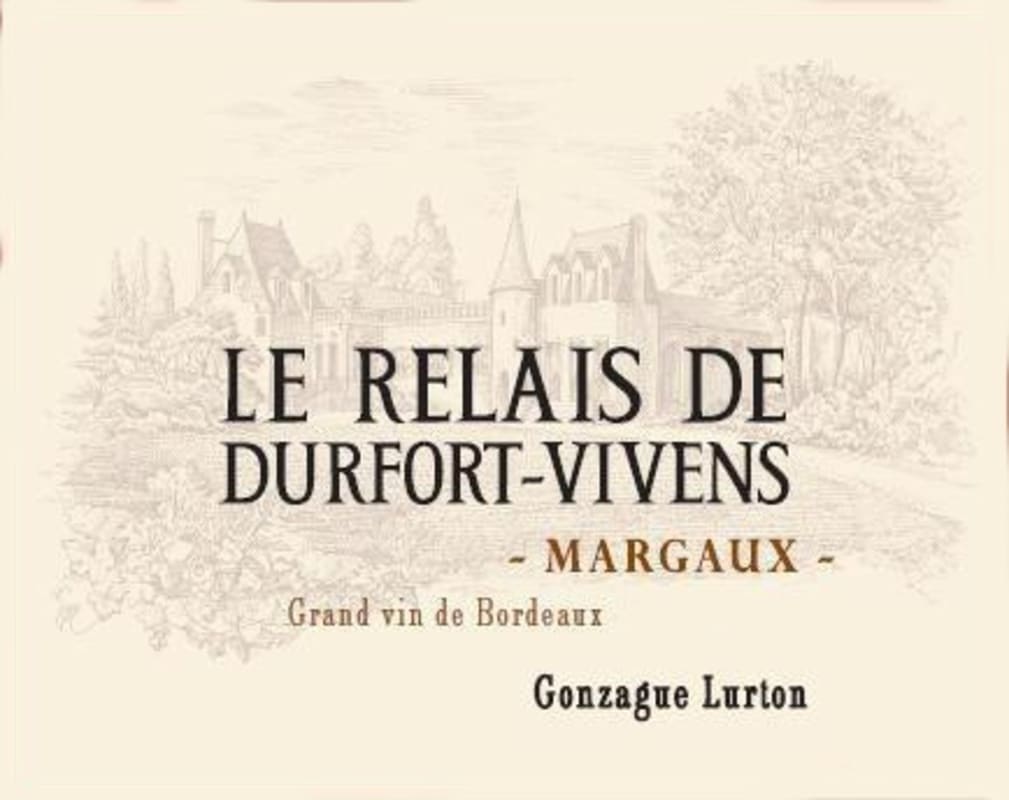 Chateau Durfort-Vivens Le Relais de Durfort-Vivens 2013 Front Label