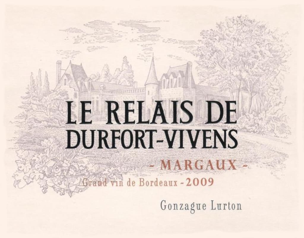 Chateau Durfort-Vivens Le Relais de Durfort-Vivens 2009 Front Label