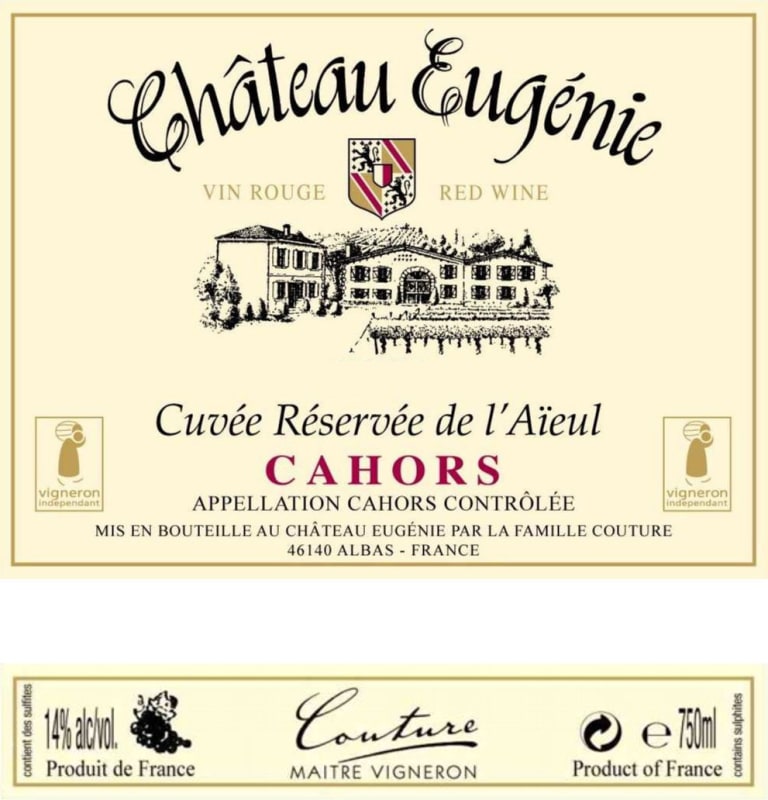 Chateau Eugenie Cuvee Reserve de l'Aieul 2010 Front Label