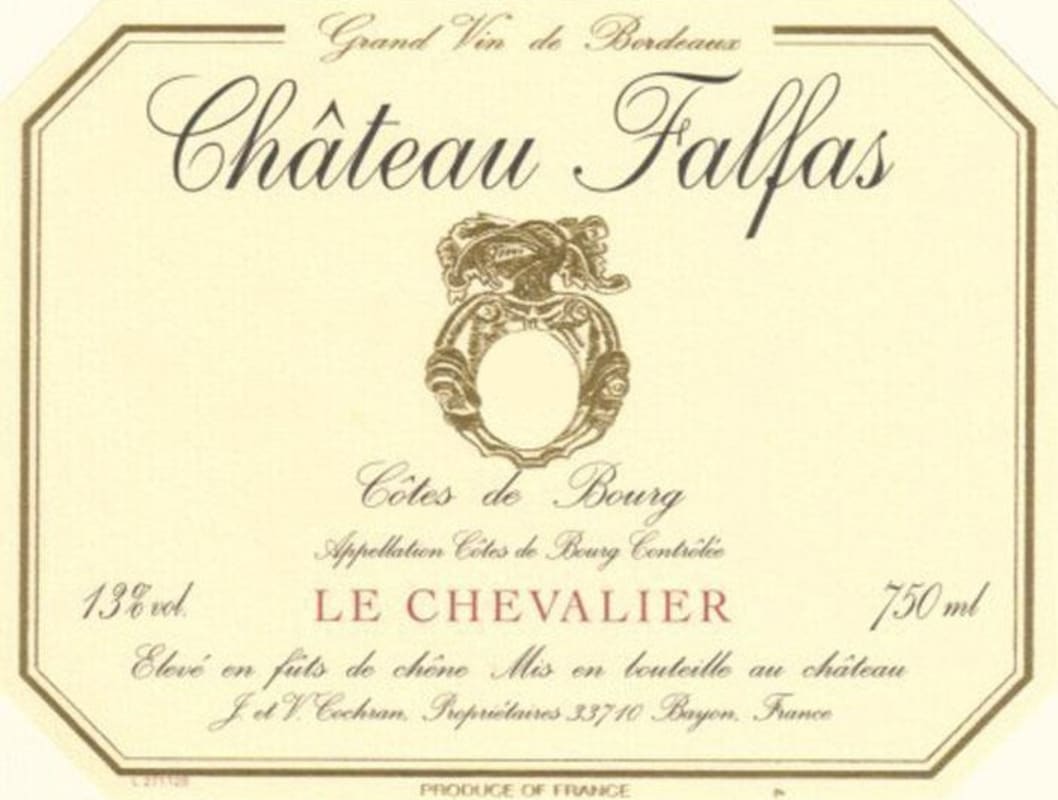 Chateau Falfas Le Chevalier 2009 Front Label