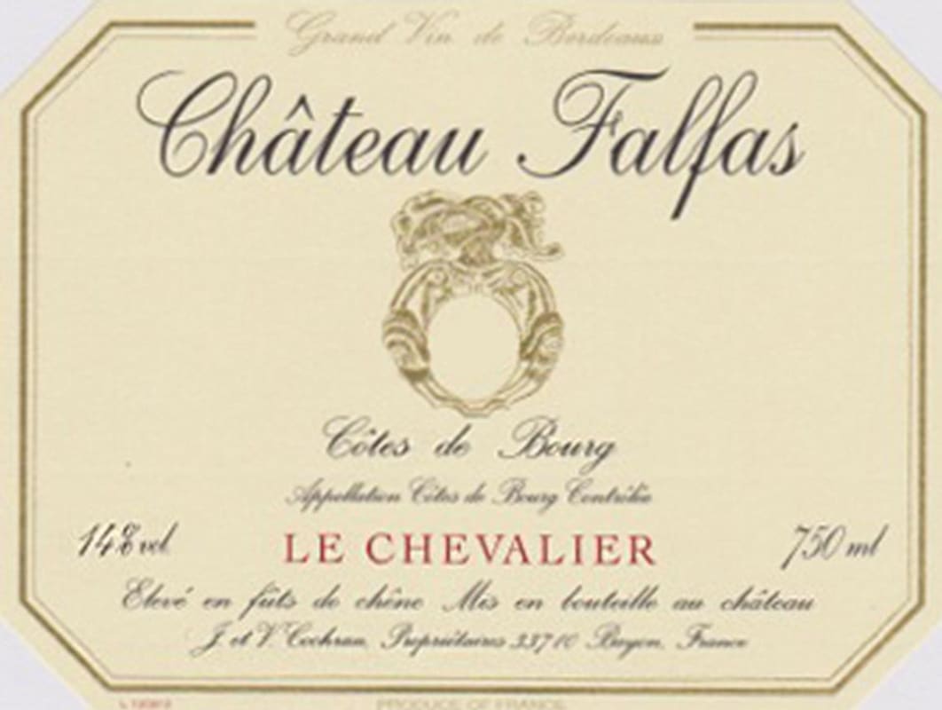 Chateau Falfas Le Chevalier 2011 Front Label