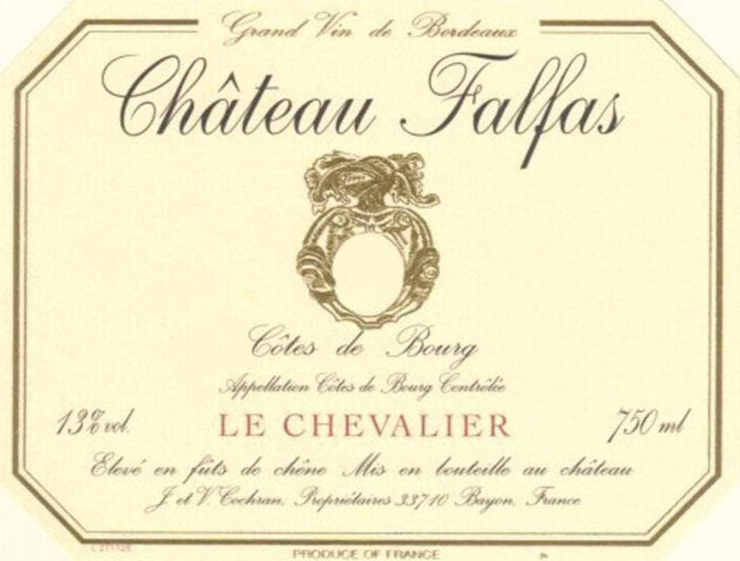 Chateau Falfas Le Chevalier 2008 Front Label
