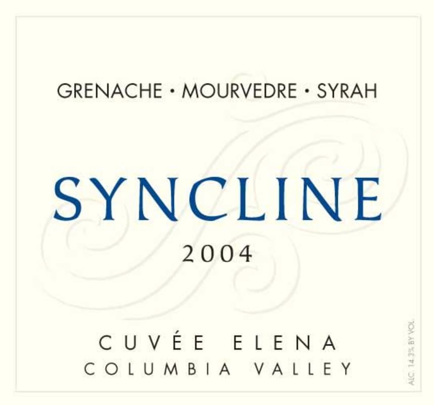 Syncline Cuvee Elena GSM 2004 Front Label