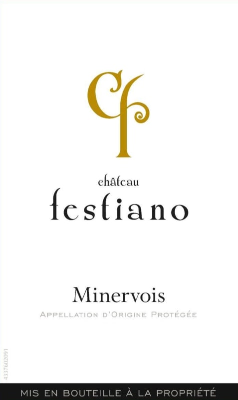 Chateau Festiano Minervois 2014 Front Label