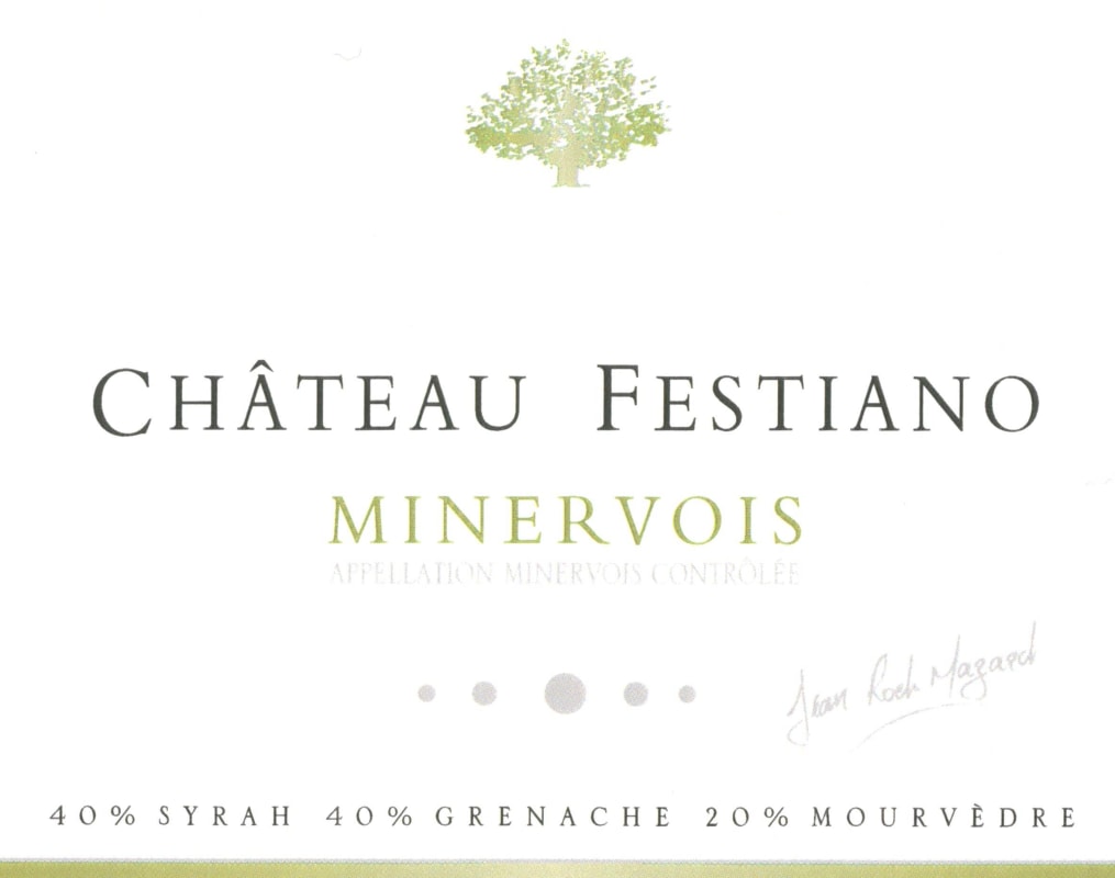 Chateau Festiano Minervois 2006 Front Label