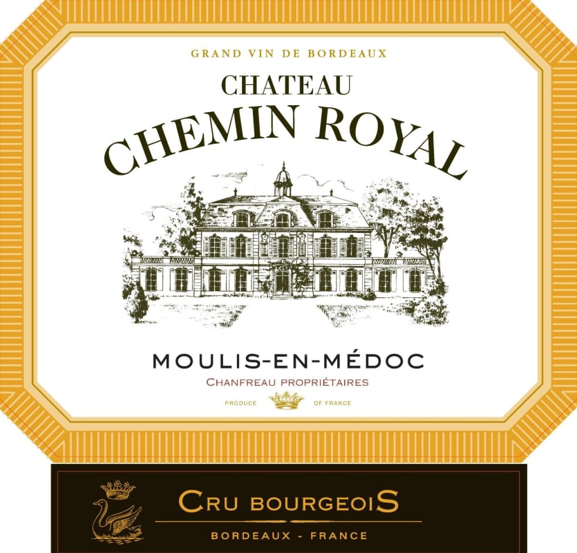 Chateau Fonreaud Moulis-en-Medoc Chateau Chemin Royale 2014 Front Label