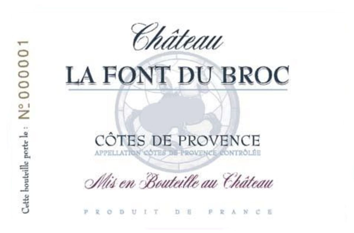 Chateau Font du Broc Cotes de Provence Blanc 2009 Front Label