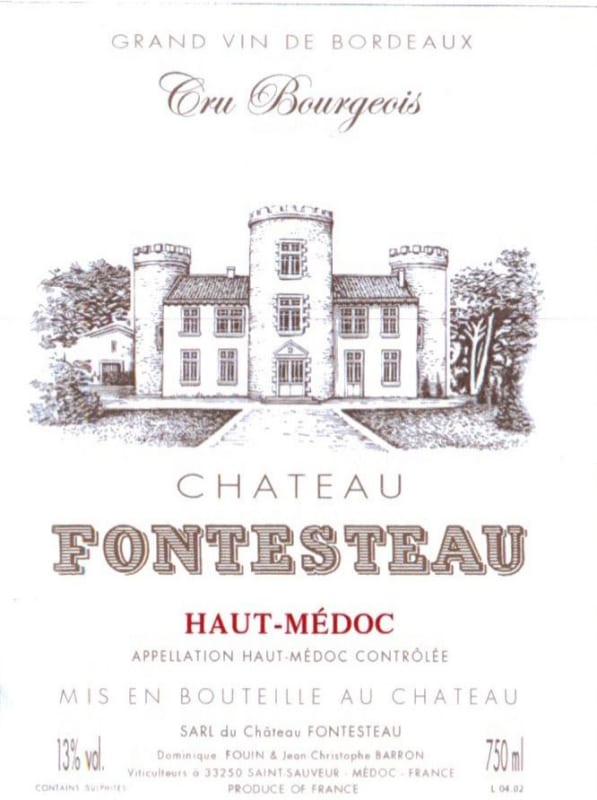 Chateau Fontesteau Haut-Medoc 2009 Front Label
