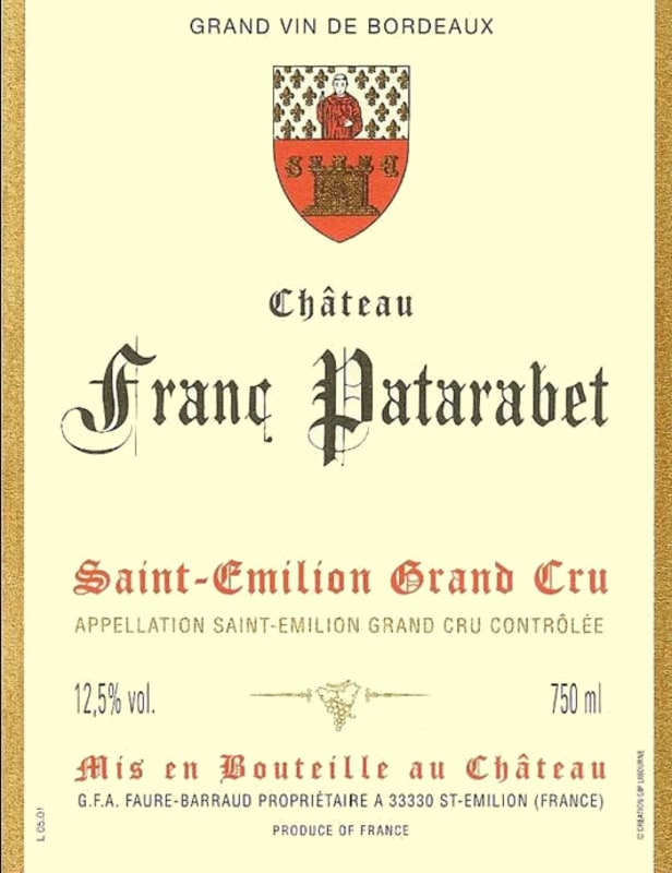 Chateau Franc Patarabet Saint-Emilion Grand Cru 2011 Front Label